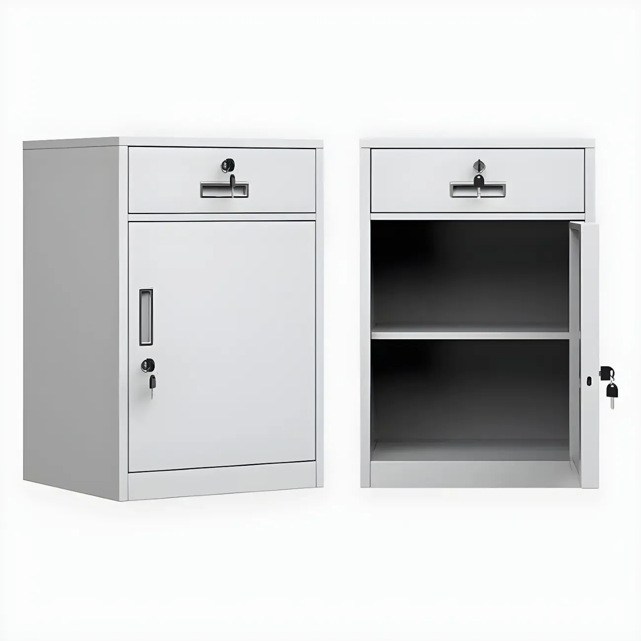 Elegant Lockable Vertical Metal Filing Cabinet for Office Use Image - 17