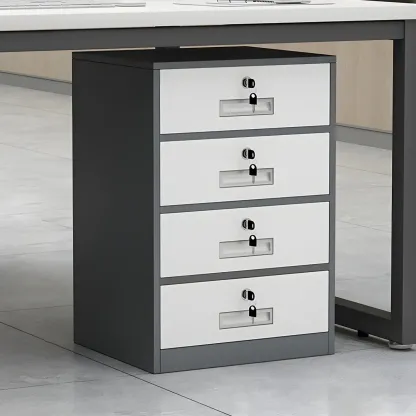 Elegant Lockable Vertical Metal Filing Cabinet for Office Use Image - 18