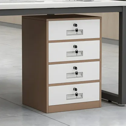 Elegant Lockable Vertical Metal Filing Cabinet for Office Use Image - 19