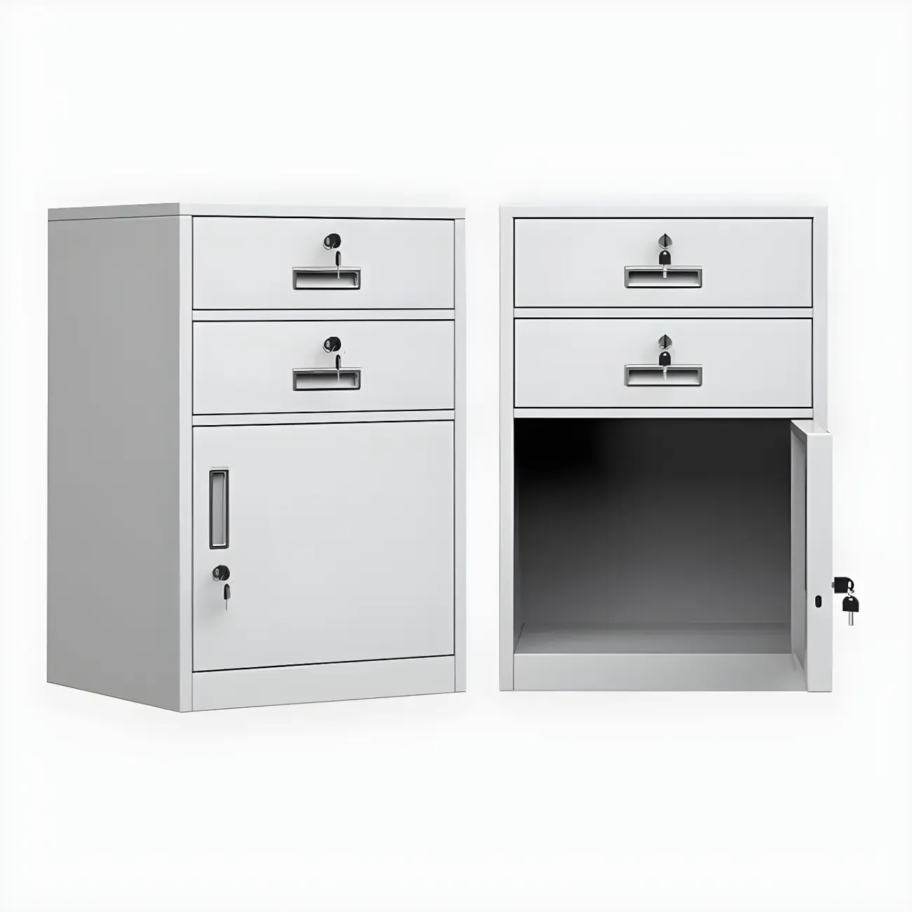 Elegant Lockable Vertical Metal Filing Cabinet for Office Use Image - 20