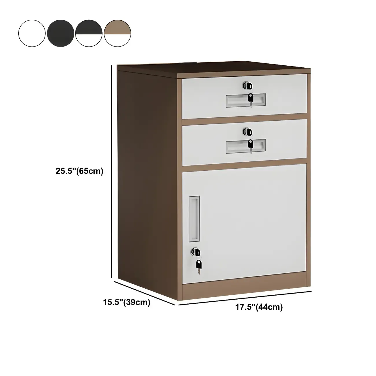 Elegant Lockable Vertical Metal Filing Cabinet for Office Use Image - 22