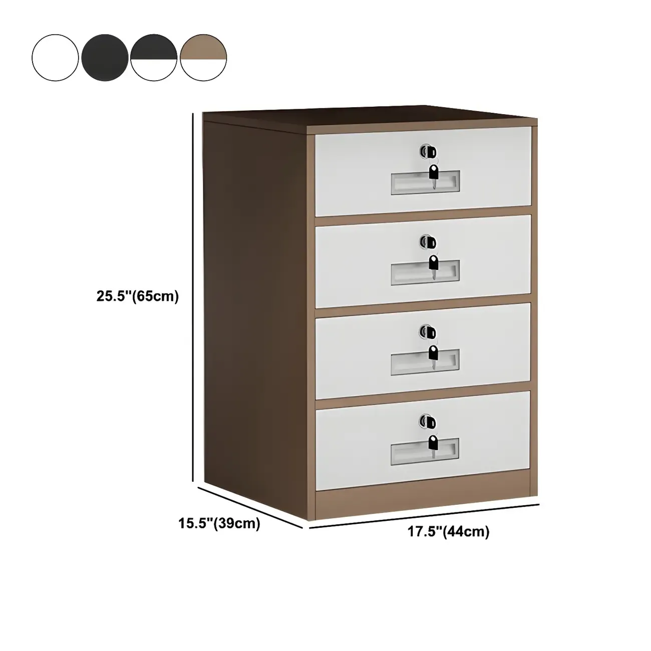 Elegant Lockable Vertical Metal Filing Cabinet for Office Use Image - 23