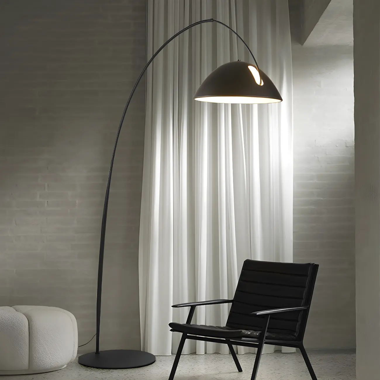 Black Metal Fishing Line Cone Floor Lamp Image - 1 | homeyfad