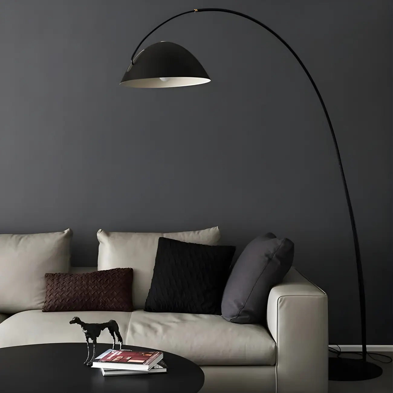 Black Metal Fishing Line Cone Floor Lamp Image - 4 | homeyfad