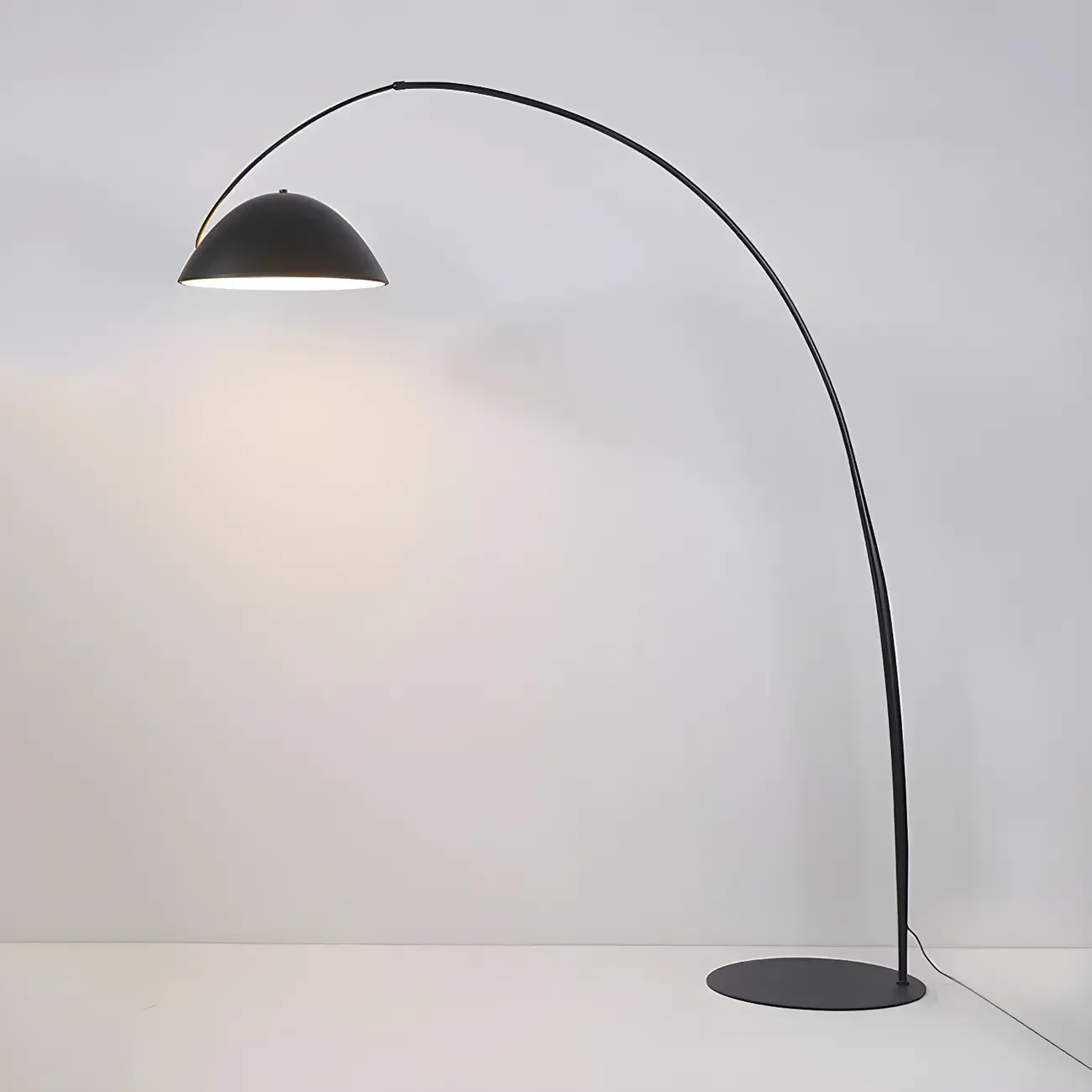 Black Metal Fishing Line Cone Floor Lamp Image - 7