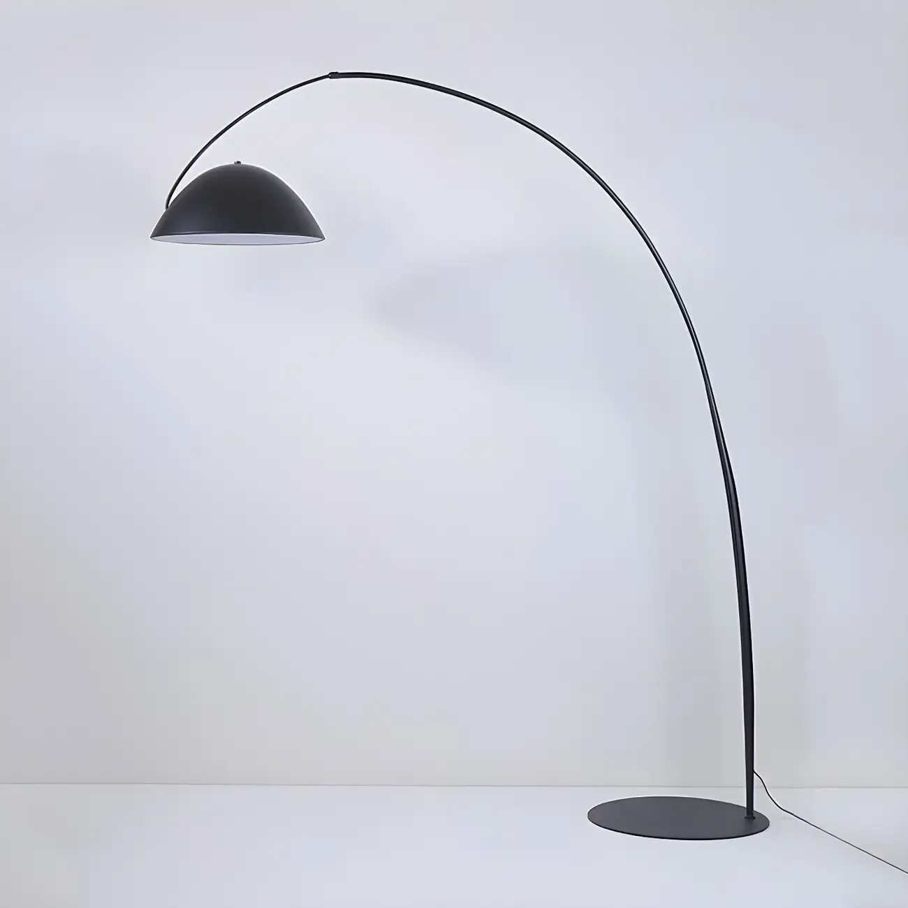 Black Metal Fishing Line Cone Floor Lamp Image - 8