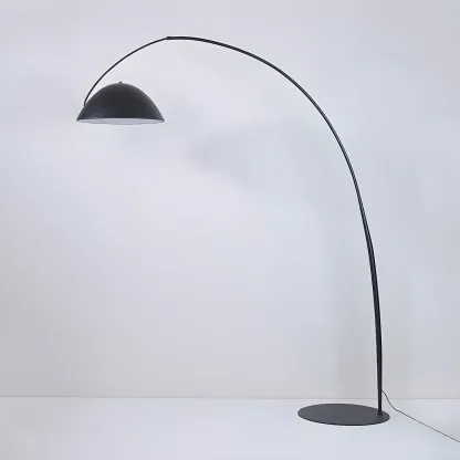 Black Metal Fishing Line Cone Floor Lamp Image - 8