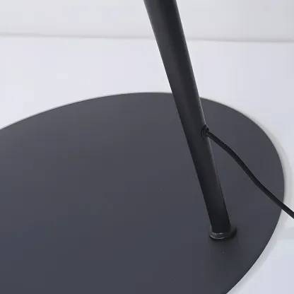 Black Metal Fishing Line Cone Floor Lamp Image - 9