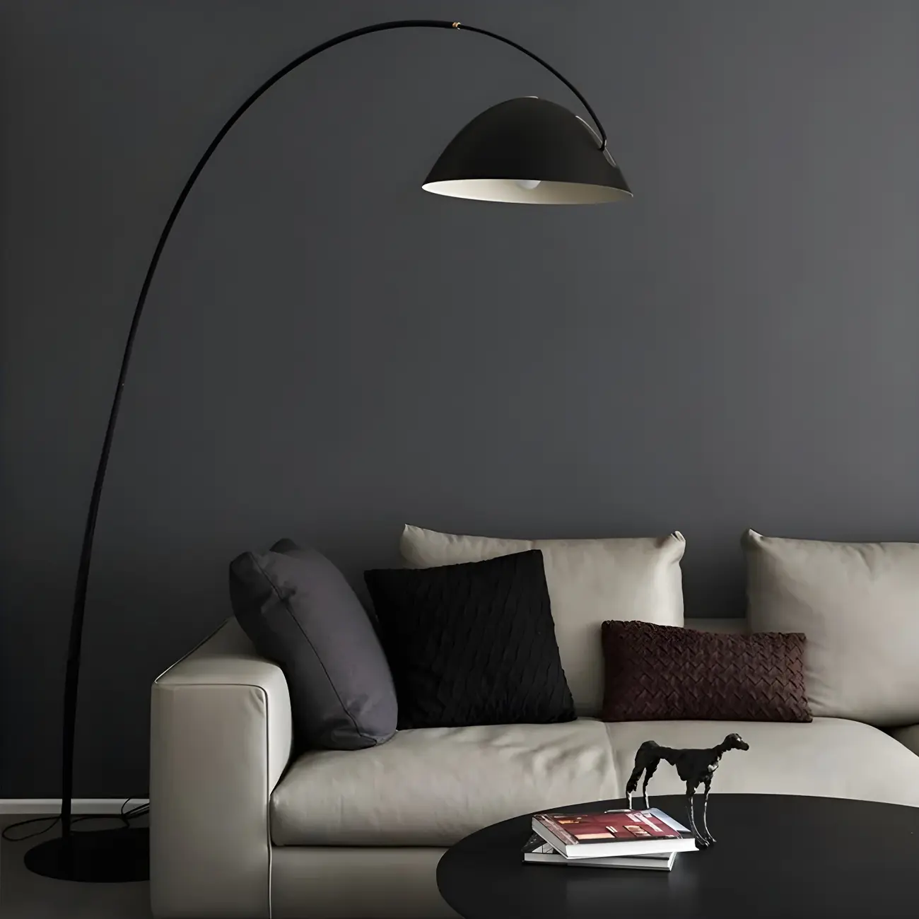 Black Metal Fishing Line Cone Floor Lamp Image - 13 | homeyfad