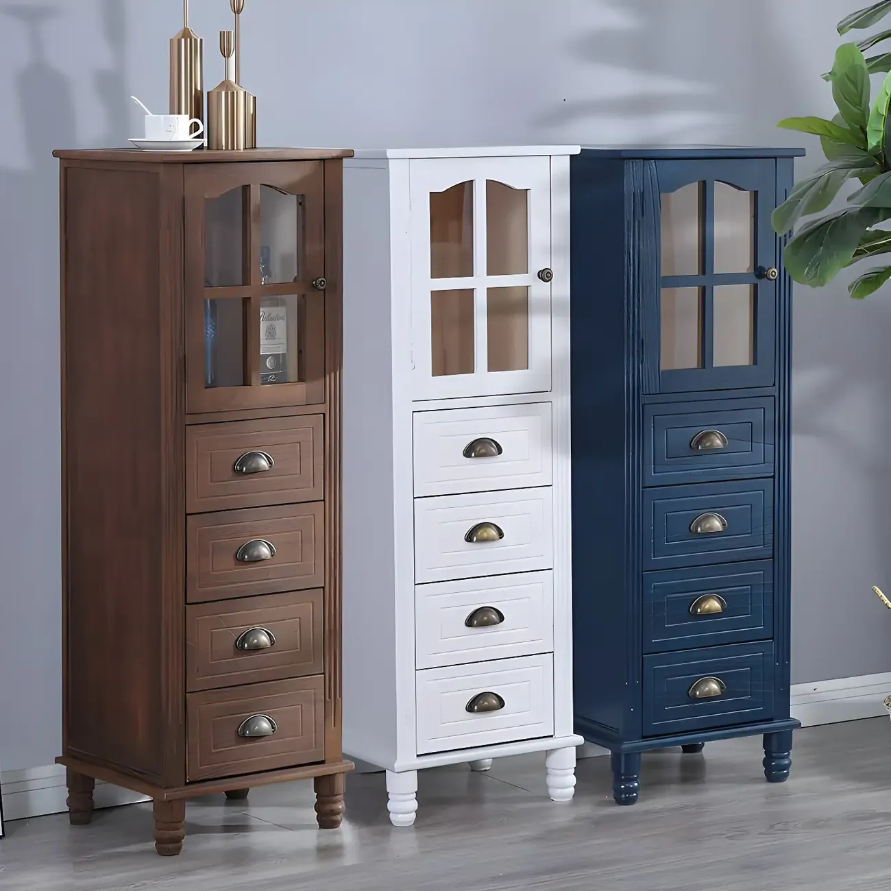 Vintage Solid Wood Chest Dresser in Multiple Colors for Home Image - 1