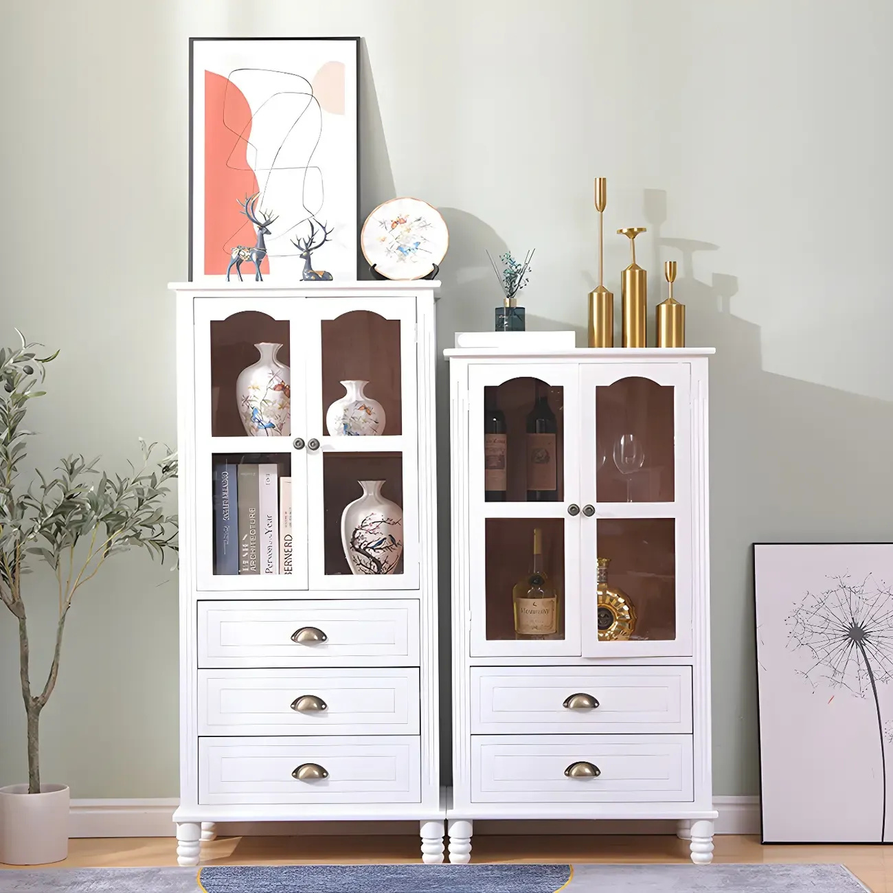 Vintage Solid Wood Chest Dresser in Multiple Colors for Home Image - 2
