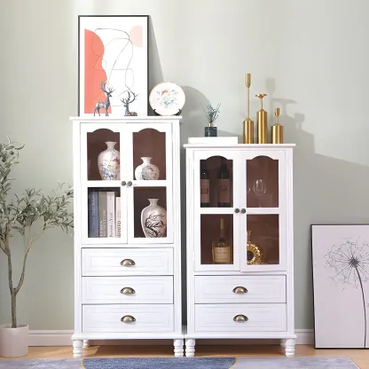 Vintage Solid Wood Chest Dresser in Multiple Colors for Home Image - 2