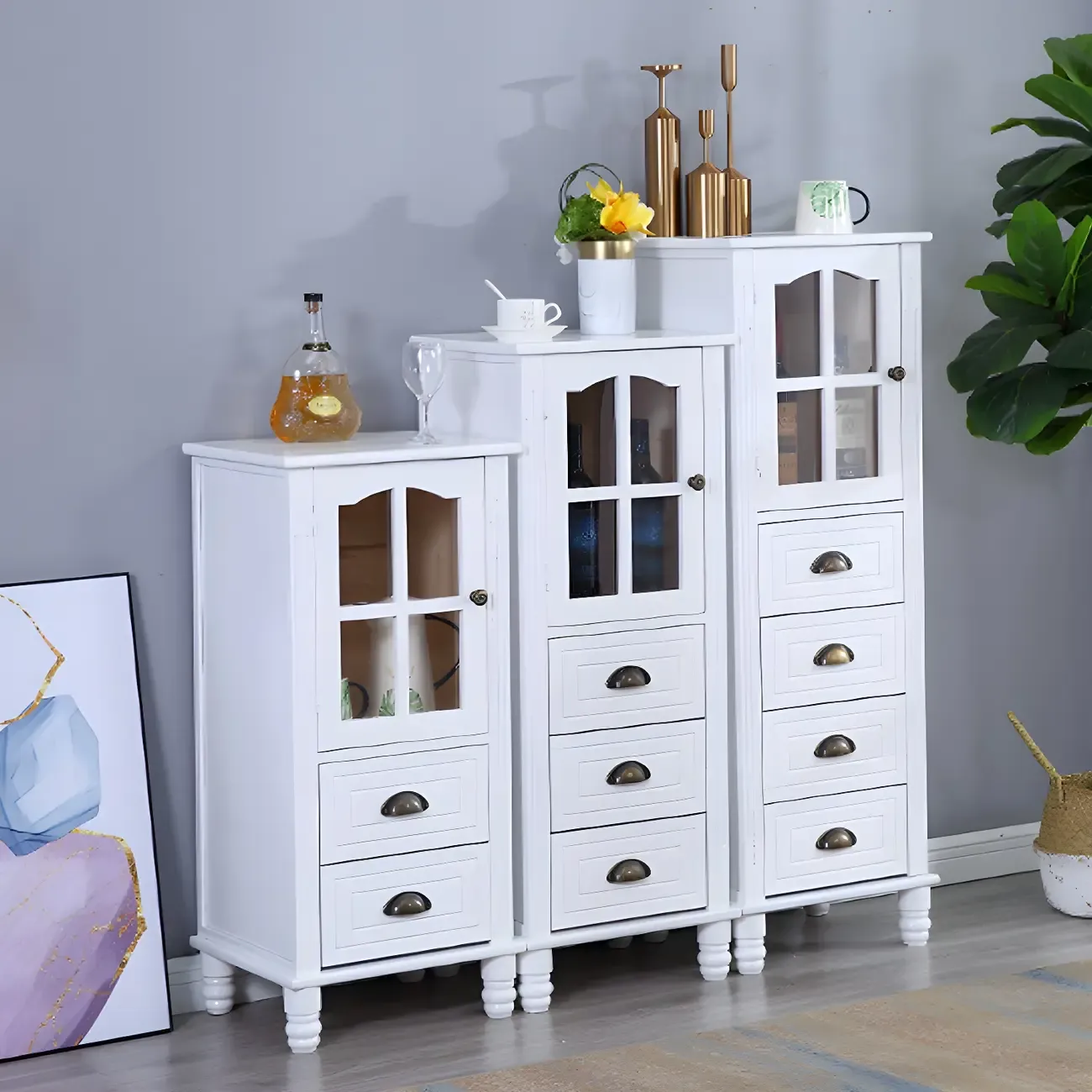 Vintage Solid Wood Chest Dresser in Multiple Colors for Home Image - 32