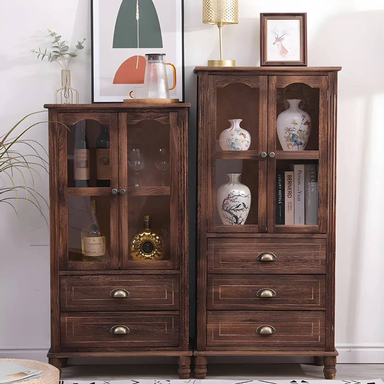 Vintage Solid Wood Chest Dresser in Multiple Colors for Home Image - 35