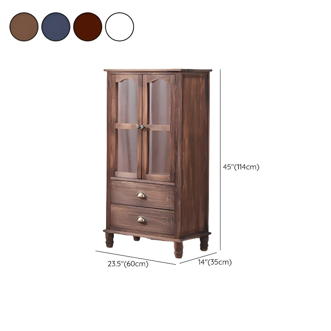 Vintage Solid Wood Chest Dresser in Multiple Colors for Home Image - 42