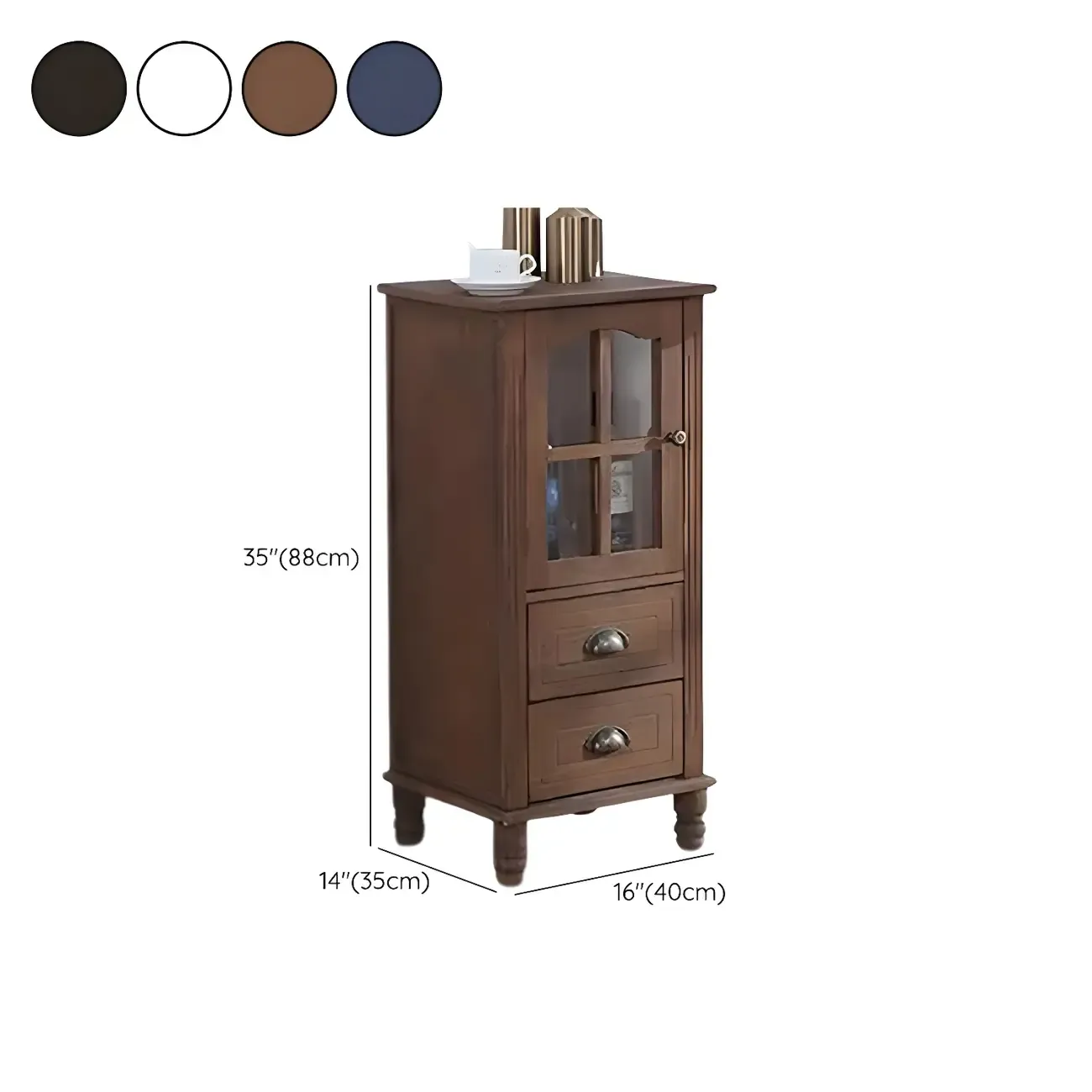 Vintage Solid Wood Chest Dresser in Multiple Colors for Home Image - 44