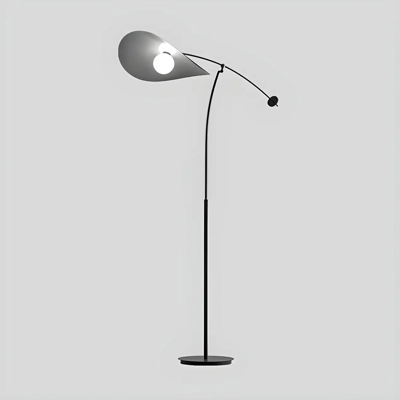 Modern Iron Arc Floor Lamp with Hat Shape Shade Image - 8