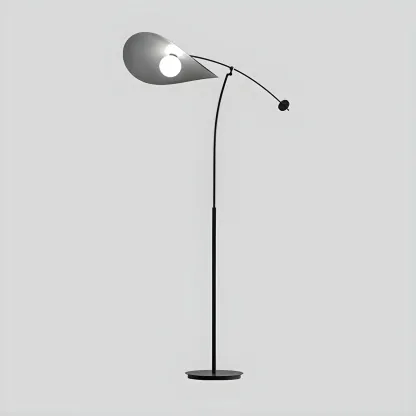 Modern Iron Arc Floor Lamp with Hat Shape Shade Image - 8