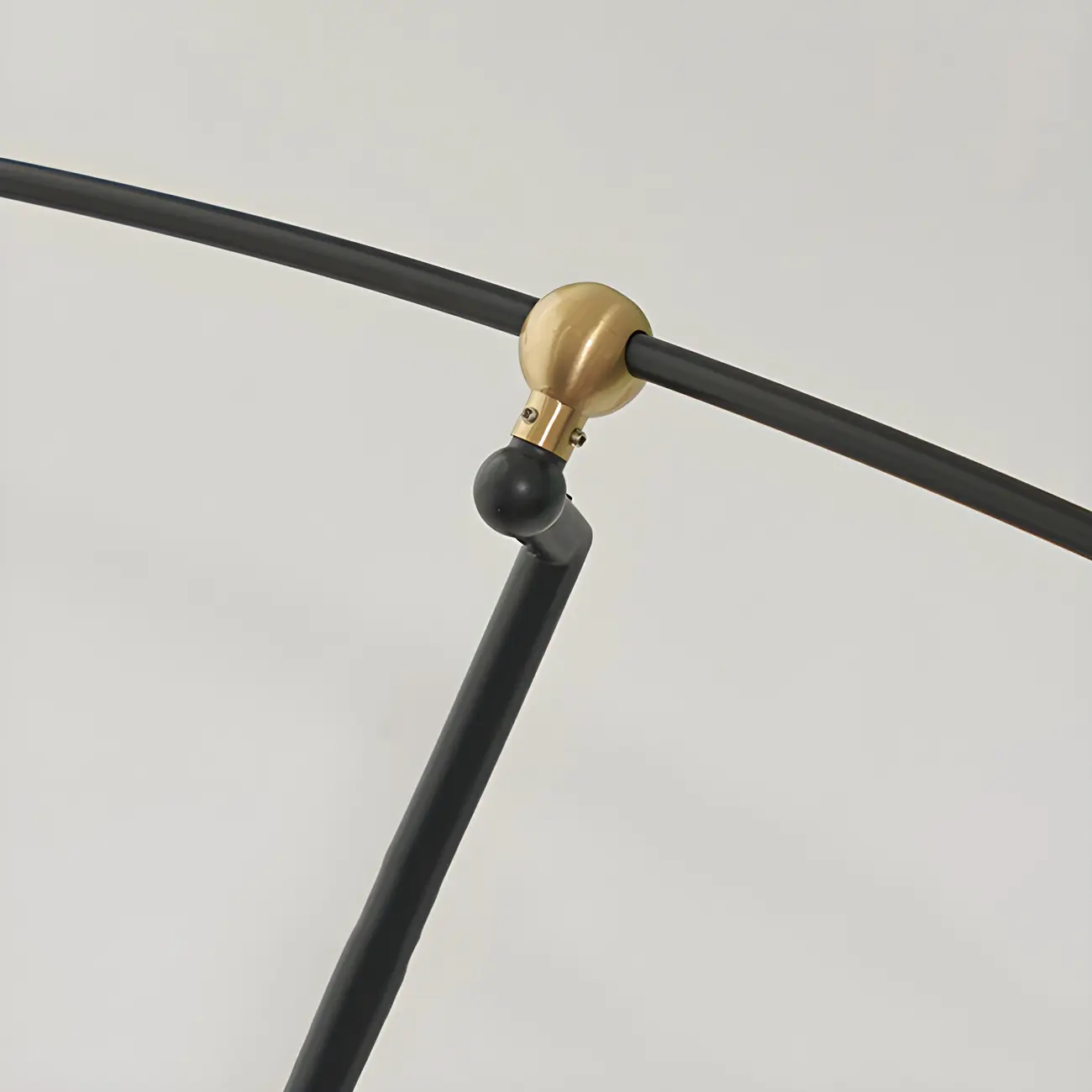 Modern Iron Arc Floor Lamp with Hat Shape Shade Image - 9 | homeyfad