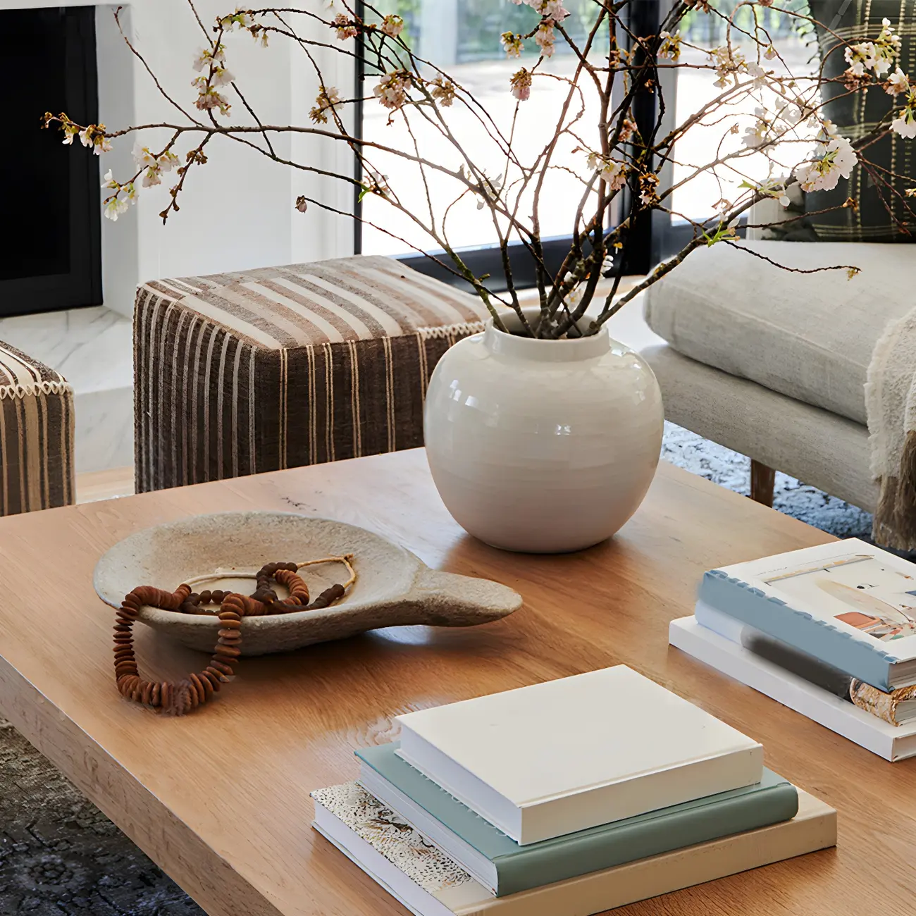 Nordic Rectangle Natural Wood Cross Legs Coffee Table Image - 8 | homeyfad