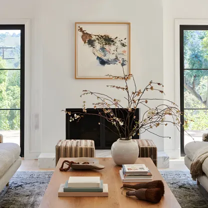 Nordic Rectangle Natural Wood Cross Legs Coffee Table Image - 9