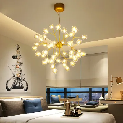 Modern Gold Crystal Chandelier for Living Room Image - 4