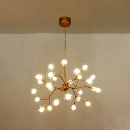 Modern Gold Crystal Chandelier for Living Room Image - 8