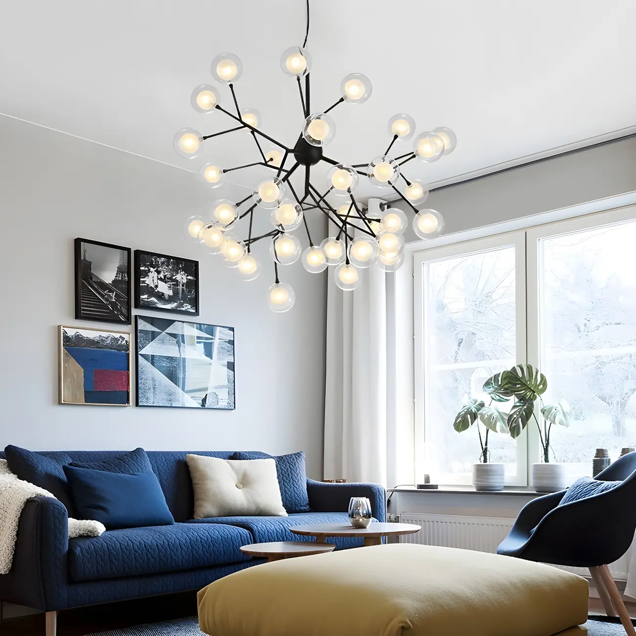 Modern Gold Crystal Chandelier for Living Room Image - 1 | homeyfad