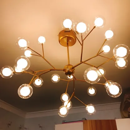 Modern Gold Crystal Chandelier for Living Room Image - 26