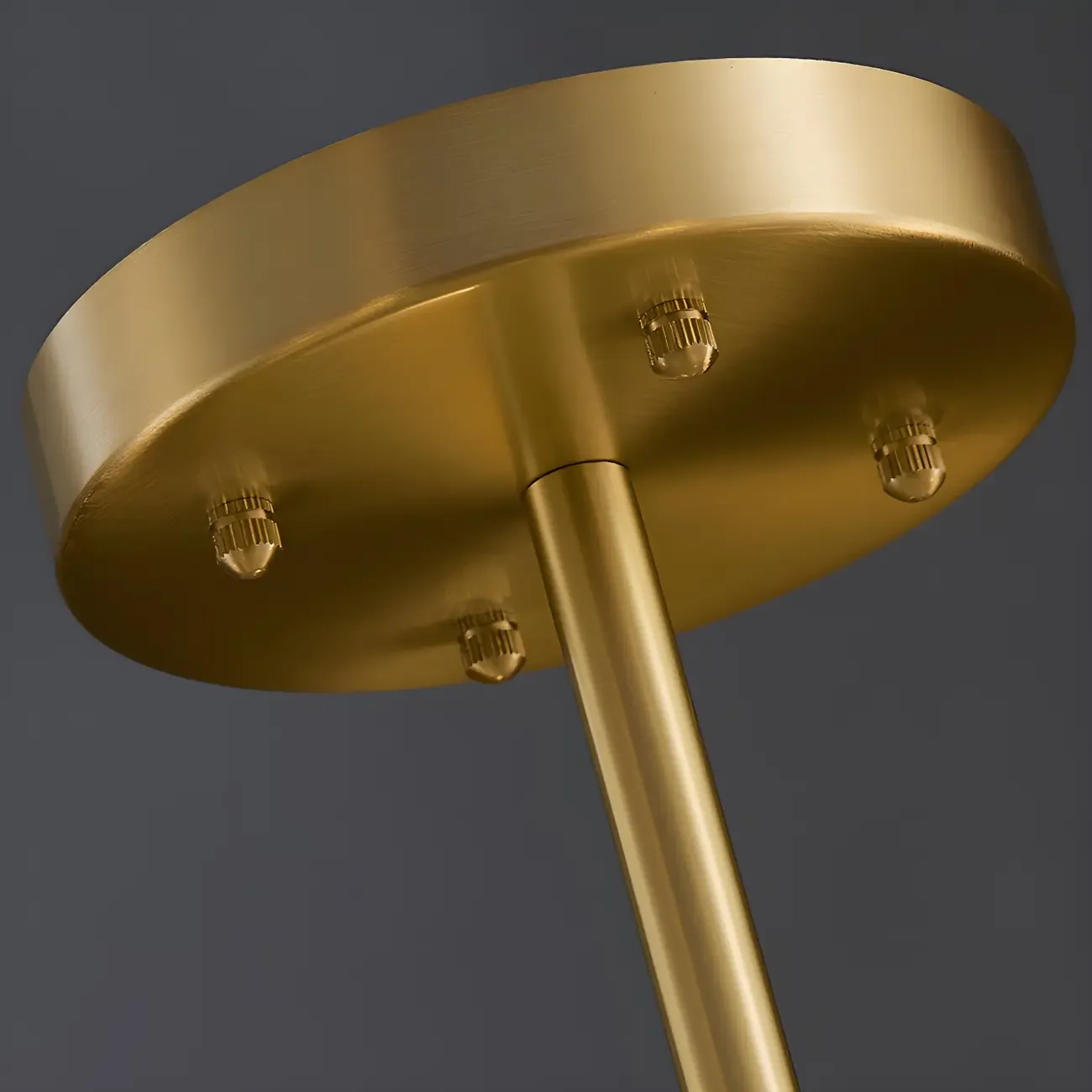 Mid-Century Modern Brass Sputnik Chandelier with Acrylic Shade Image - 17