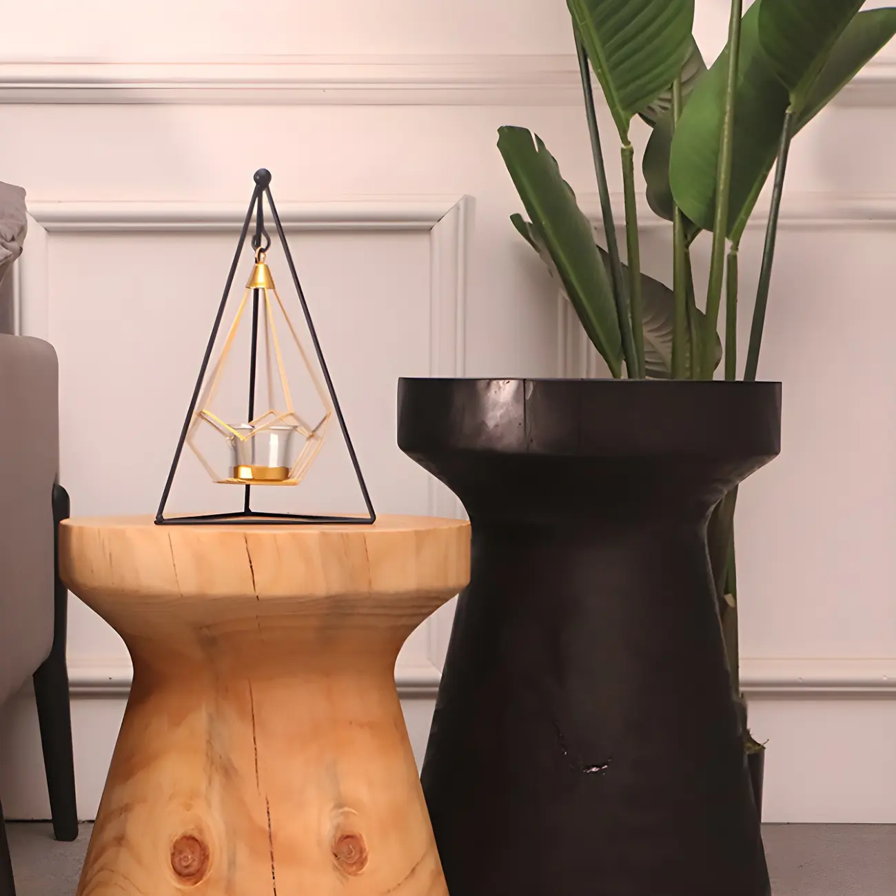 Scandinavian Round Solid Wood End Table Pedestal Base Image - 10 | homeyfad