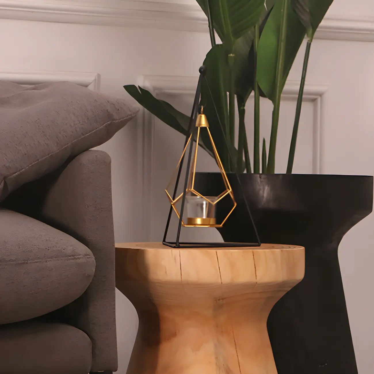 Scandinavian Round Solid Wood End Table Pedestal Base Image - 12 | homeyfad