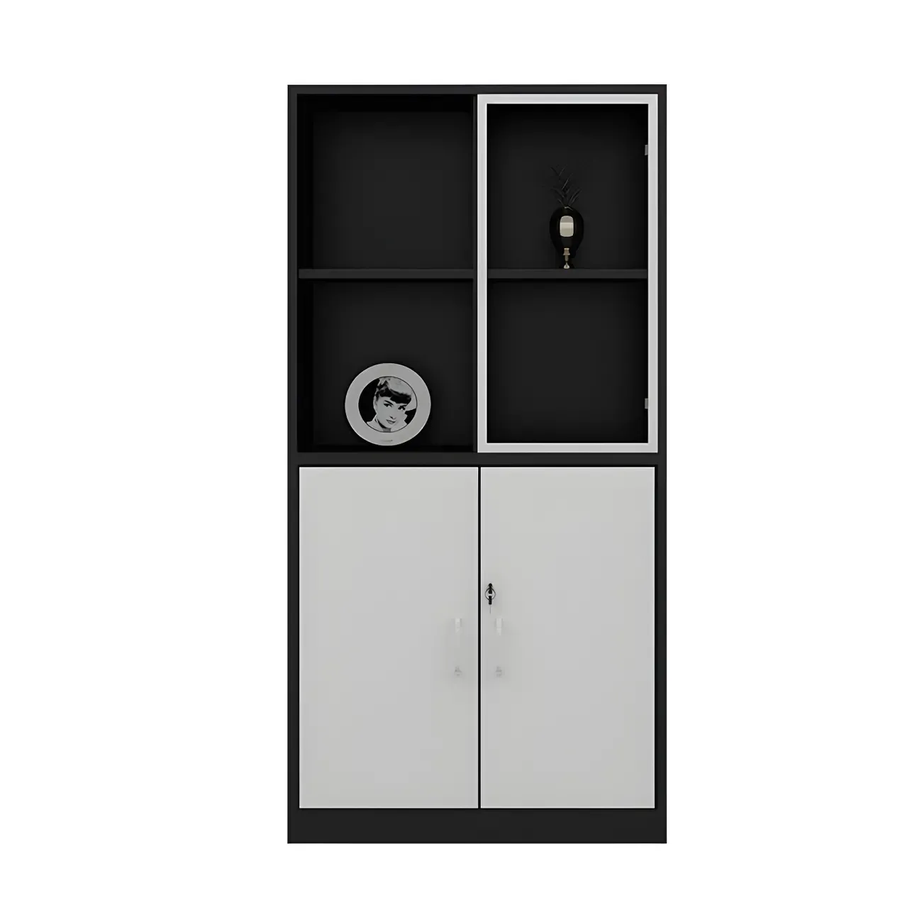 Nordic Solid Wooden Filing Cabinets with Lock for Office Use Image - 4