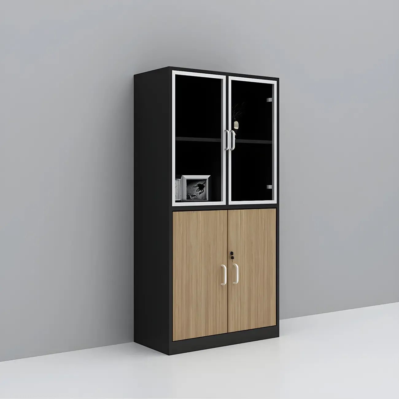 Nordic Solid Wooden Filing Cabinets with Lock for Office Use Image - 6