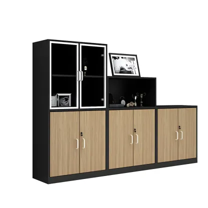 Nordic Solid Wooden Filing Cabinets with Lock for Office Use Image - 16
