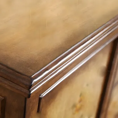 Traditional Wooden Dresser with Floral Design for Bedroom Image - 14