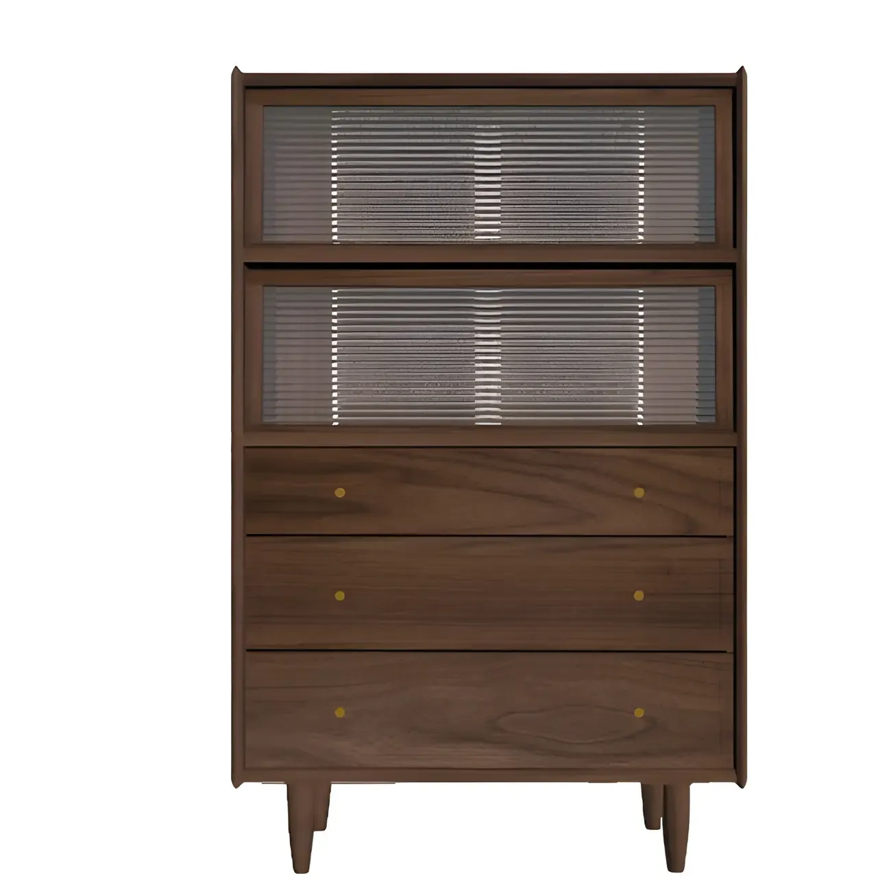 Stylish Cherry Wood Dressers & Chests with Drawers & Shelves Image - 10