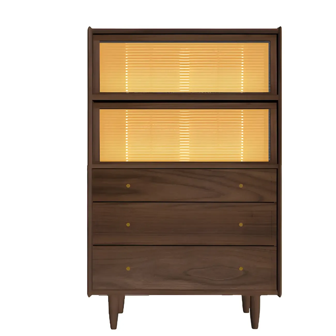 Stylish Cherry Wood Dressers & Chests with Drawers & Shelves Image - 13