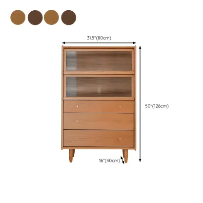 Stylish Cherry Wood Dressers & Chests with Drawers & Shelves #size
