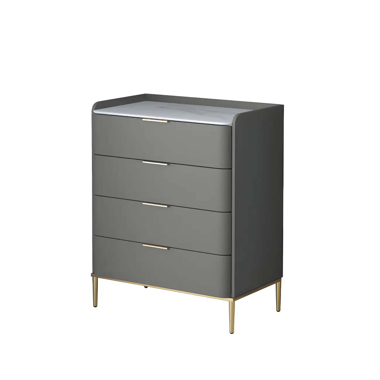 Elegant Stone Bachelor Chest with Metal Handles & Drawers Image - 16 | homeyfad