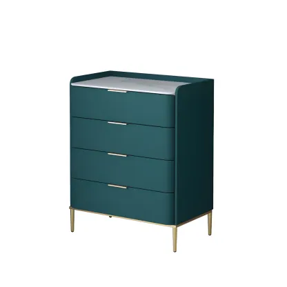 Elegant Stone Bachelor Chest with Metal Handles & Drawers Image - 21