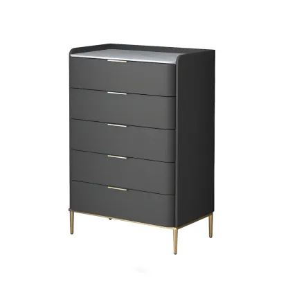 Elegant Stone Bachelor Chest with Metal Handles & Drawers Image - 28