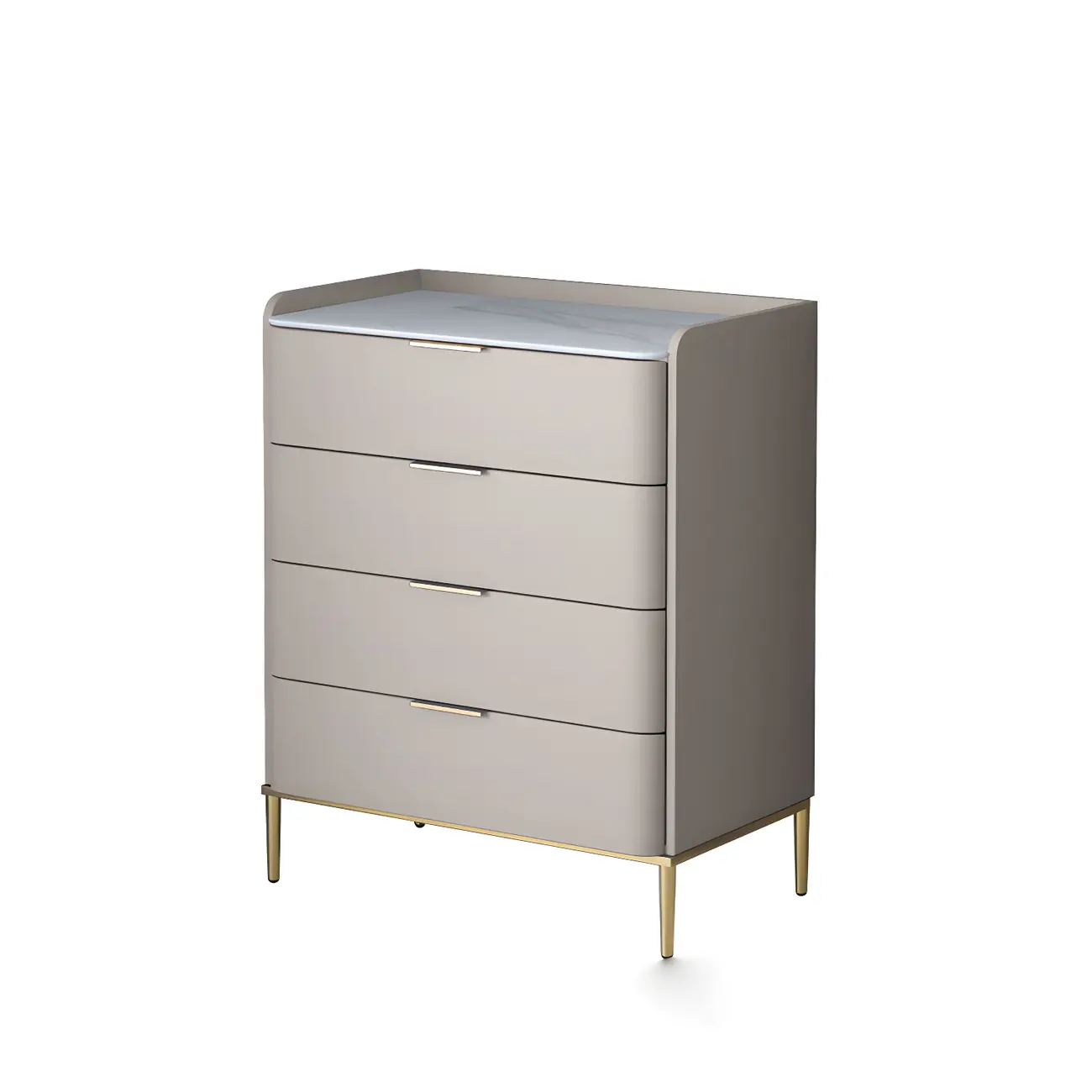 Elegant Stone Bachelor Chest with Metal Handles & Drawers Image - 30 | homeyfad