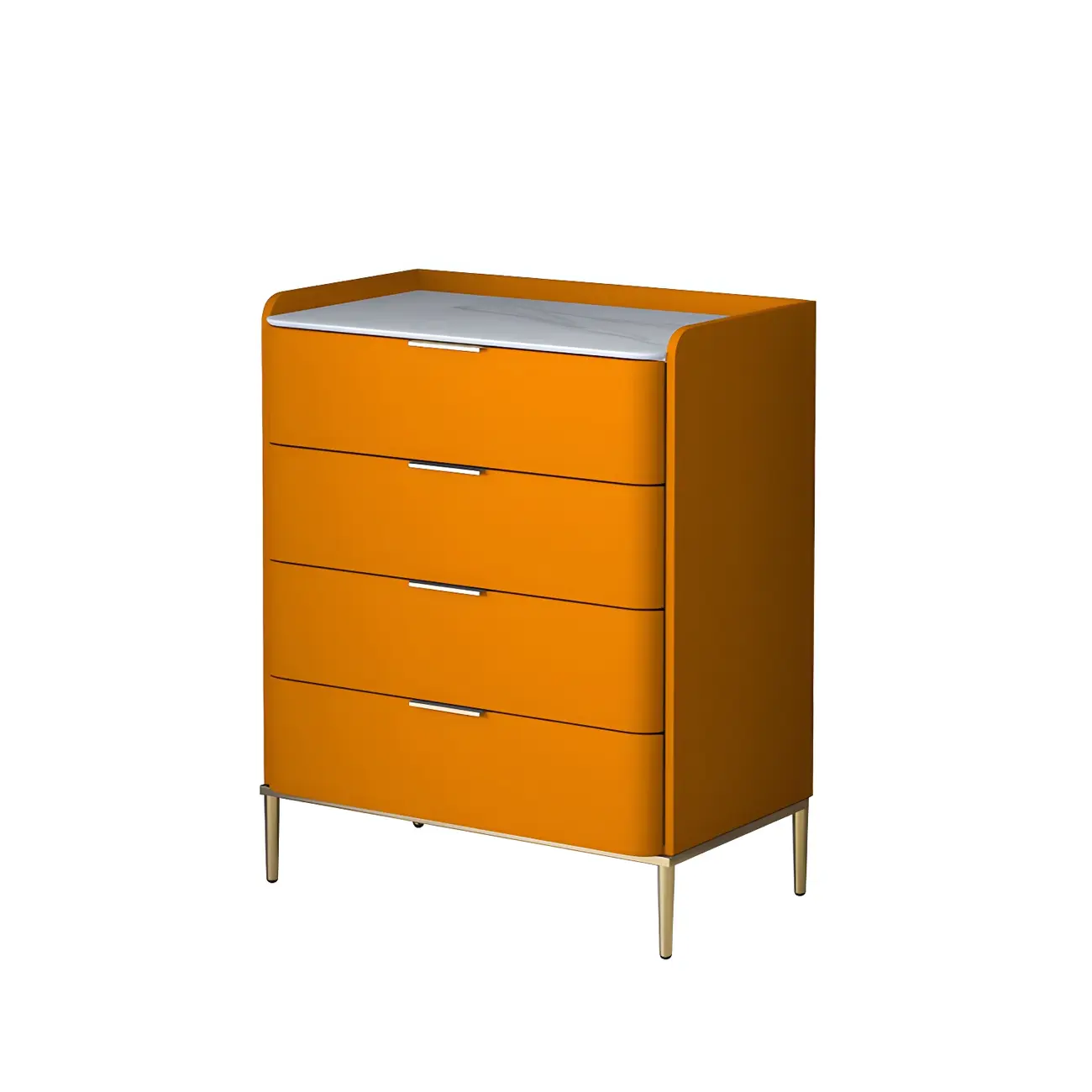 Elegant Stone Bachelor Chest with Metal Handles & Drawers Image - 33 | homeyfad
