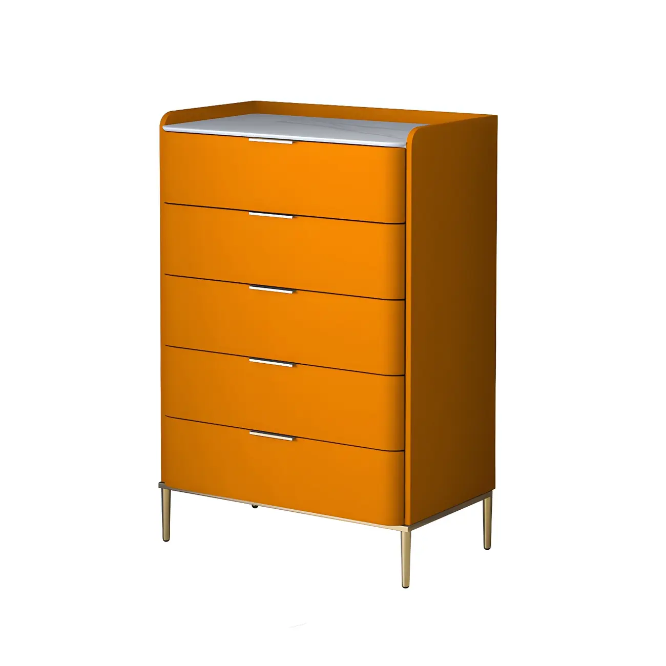 Elegant Stone Bachelor Chest with Metal Handles & Drawers Image - 34 | homeyfad