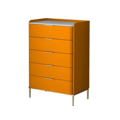 Elegant Stone Bachelor Chest with Metal Handles & Drawers Image - 34