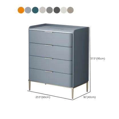 Elegant Stone Bachelor Chest with Metal Handles & Drawers Image - 36