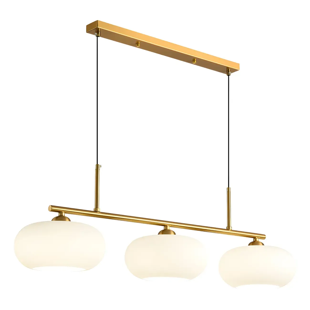 Contemporary Frosted Glass Globe Island Pendant Light Image - 6