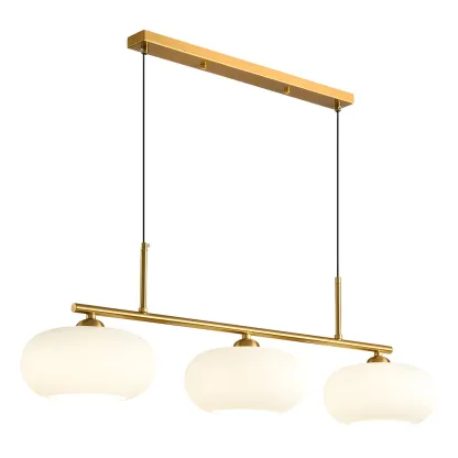 Contemporary Frosted Glass Globe Island Pendant Light Image - 6