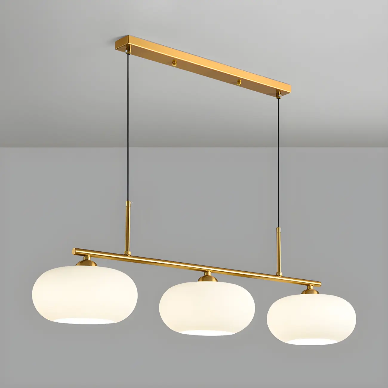 Contemporary Frosted Glass Globe Island Pendant Light Image - 8 | homeyfad